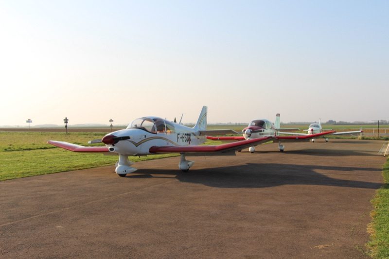 La flotte alignée sur le tarmac
